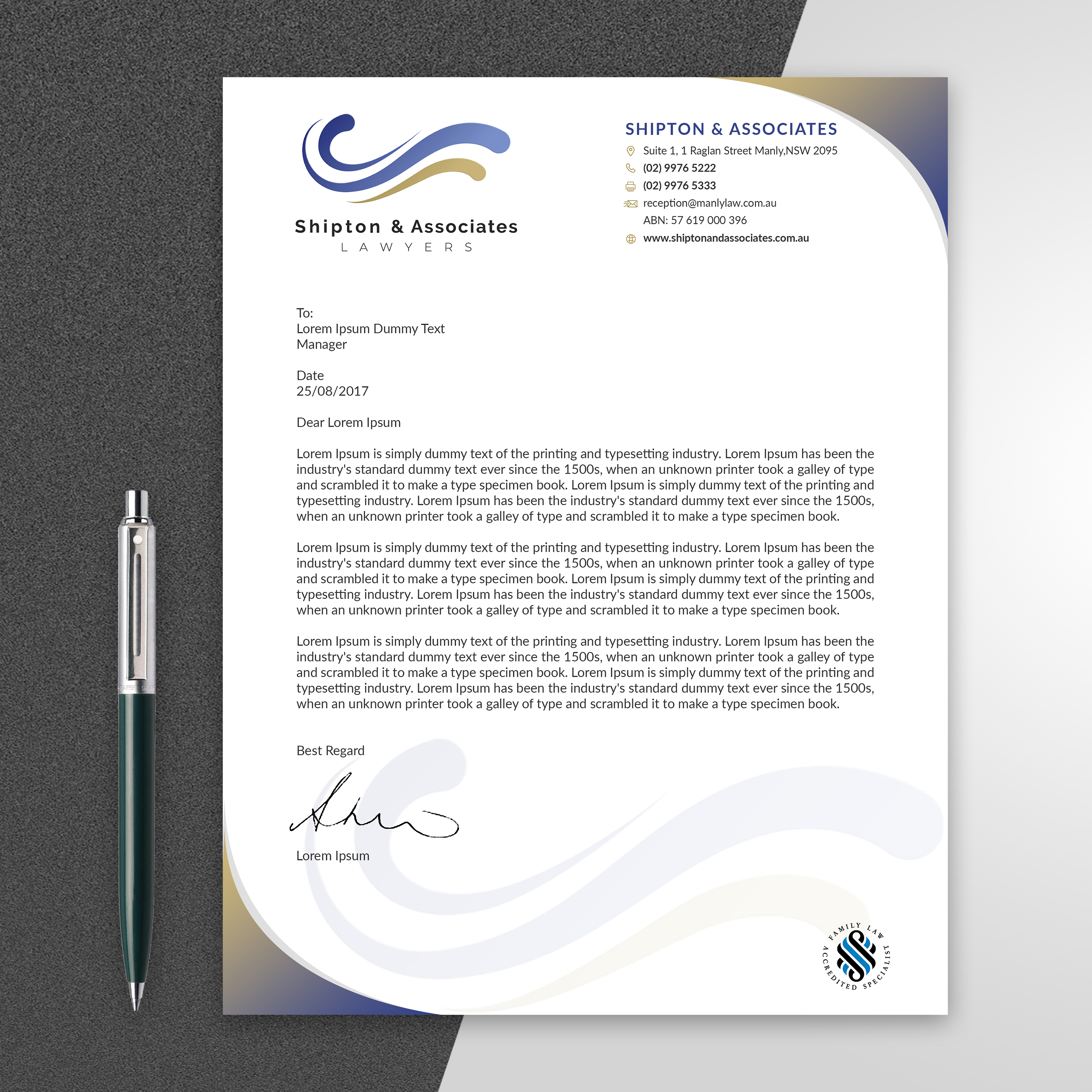 Letterhead Design by ARTOGRAPHY for this project | Design #22585594