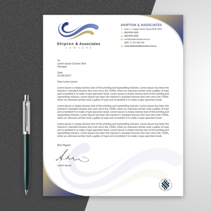 Word template Letterhead for Australian Law Firm | Letterhead Design by ARTOGRAPHY