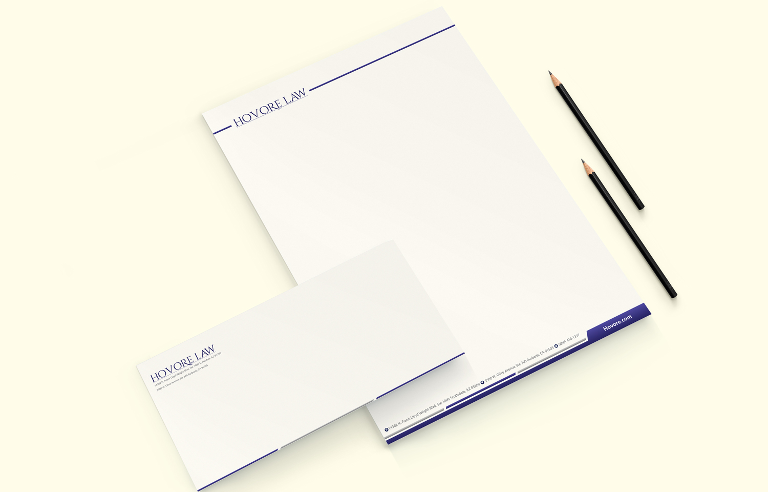 Stationery Design by Petter Goms for Powers & Hovore | Design #22573204