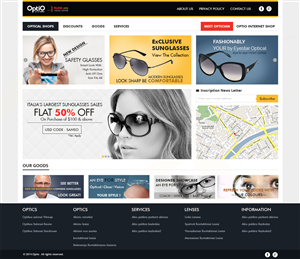 Full web page for optical stores company | Web Design by Mayank Patel