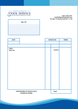 Letterhead Design by Rizia.K for Sean P. Kelly Pool Service | Design #22562510