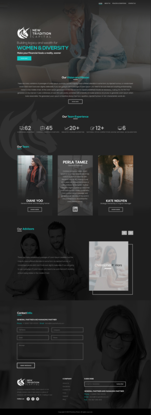 Web design for a women venture fund | Web Design by Pointless Pixels India