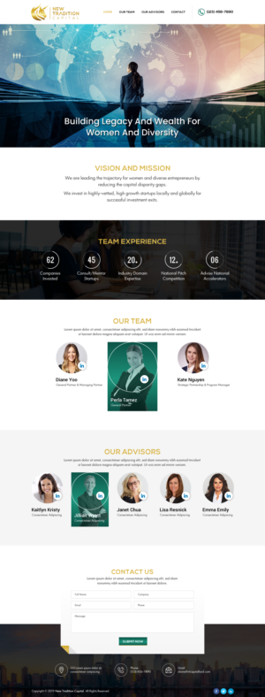 Web design for a women venture fund | Web Design by Creative Design