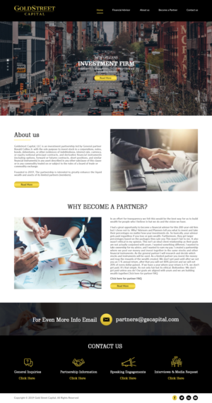 Small new Orleans Investment firm | Web Design by bdesigner9