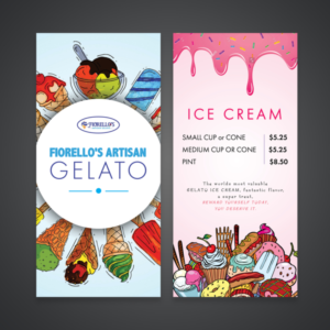 C-Store menu design for The world's most valuable gelato ice cream | Menu Design by aspiremedia