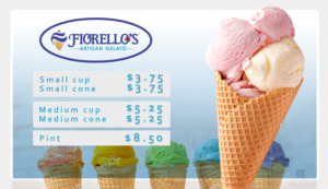 C-Store menu design for The world's most valuable gelato ice cream | Menu Design by nafizrahat