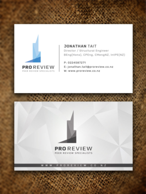 New business card for civil engineering company - "Pro Review" | Business Card Design by Sandaruwan