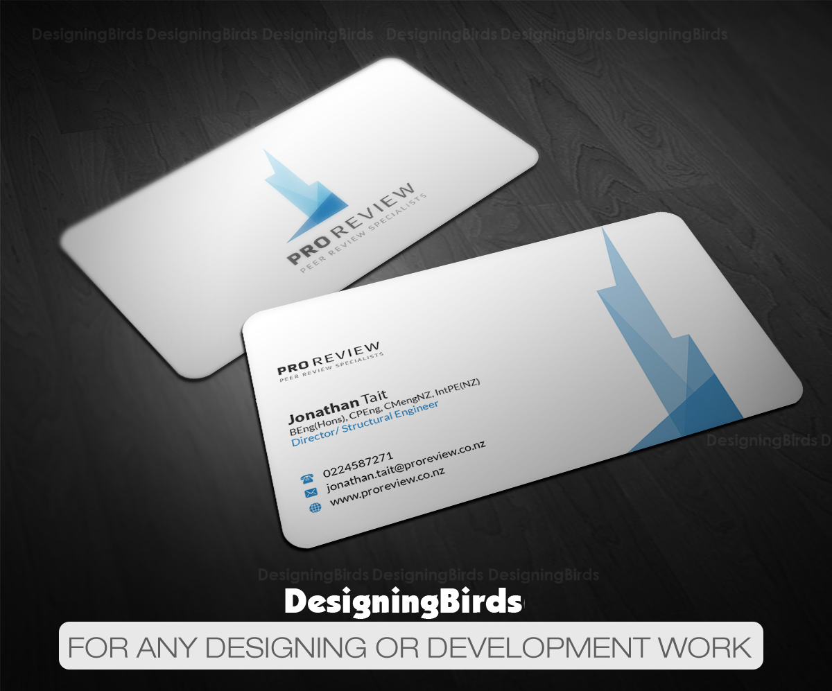 Visitenkarten-Design von Designing Birds für Pro Review | Design #22599977