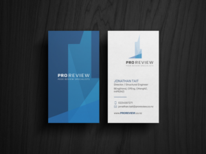 New business card for civil engineering company - "Pro Review" | Business Card Design by HYPdesign