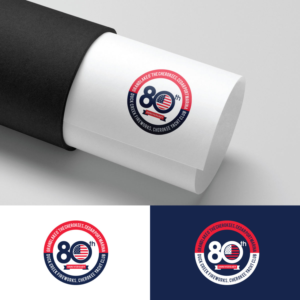 We want the 80th to be in the middle, and the four entities in a circle surrounding the logo. We want a USA stars and stripes theme , and we need this logo for tshirts, banners and other marketing pieces. | Logo Design by Rii