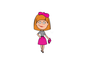 2D French Girl Cartoon For Gift Boxing Retail Company, Cherir.  | Character Design by benito