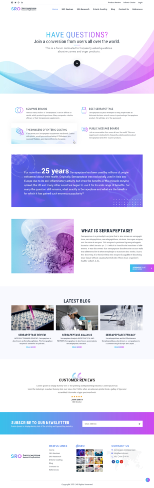 Redesign serrapeptase.org for Shopify (Coded in Liquid) | Web-Design von syrwebdevelopment