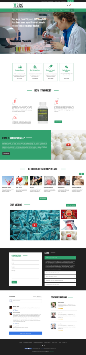 Redesign serrapeptase.org for Shopify (Coded in Liquid) | Web-Design von Da Miracle