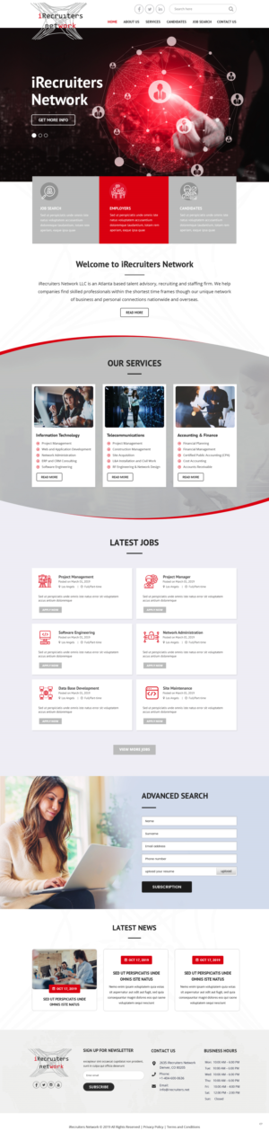 Wordpress Design by pb for iRecruiters Network | Design #22665207