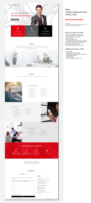 Web Site Design and Business Card design for Recruiting Company | WordPress-Design von coo.lt