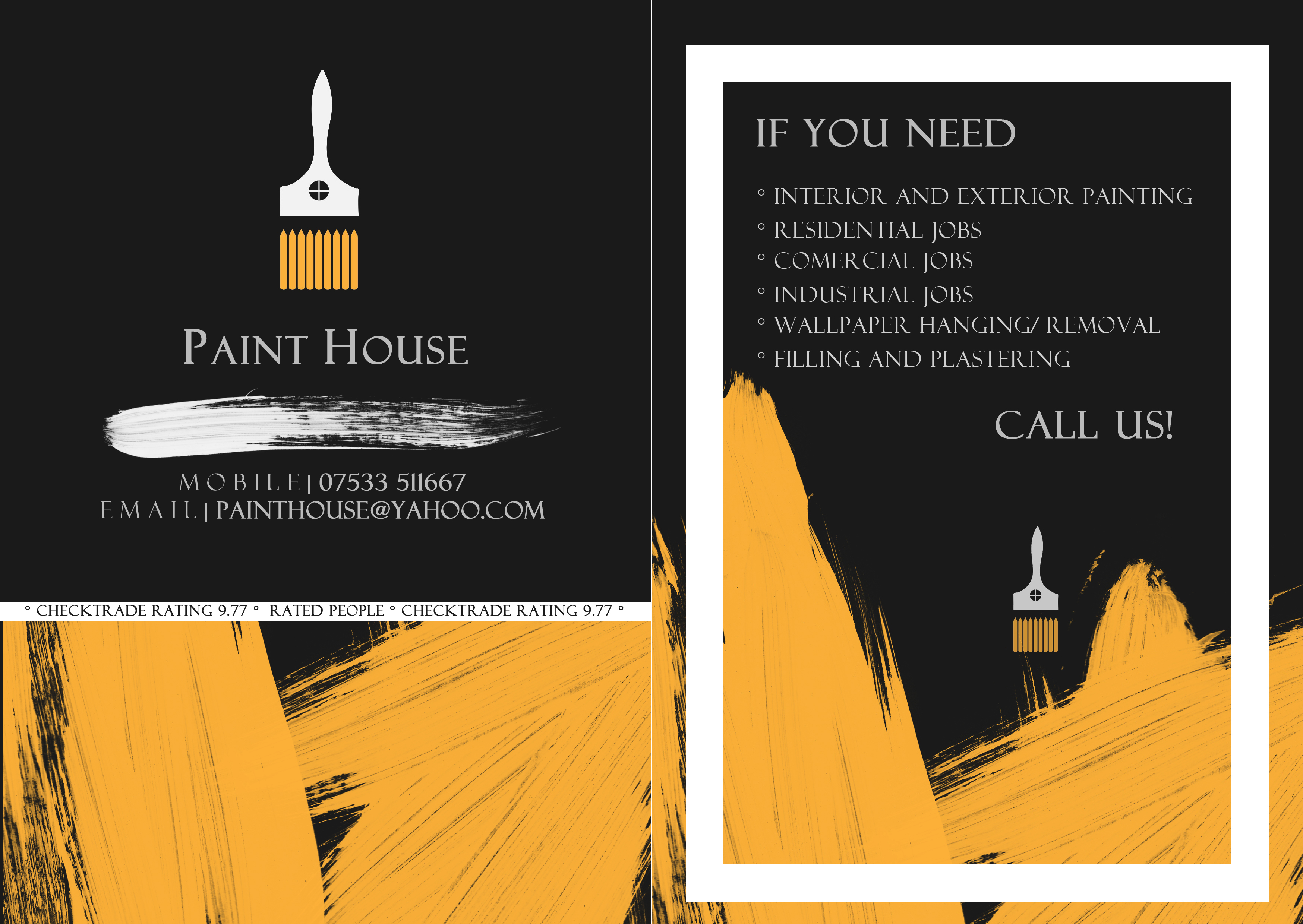 Flyer Design by wwinner for Paint House Decorating | Design #22646816