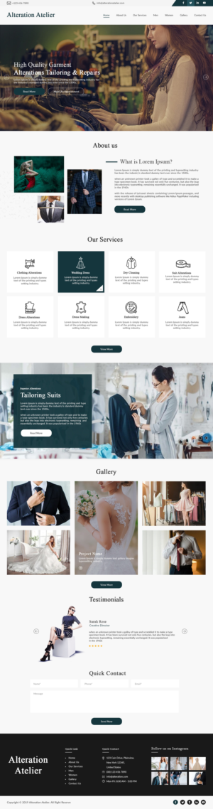 Alteration Atelier | Web Design by bdesigner9