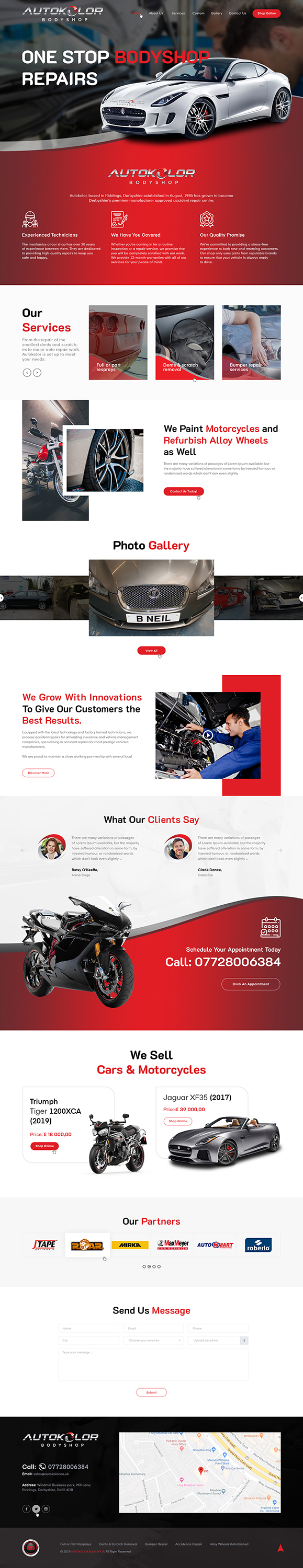 Web Design by Ved Web Services for Autokolor Bodyshop | Design #22731887