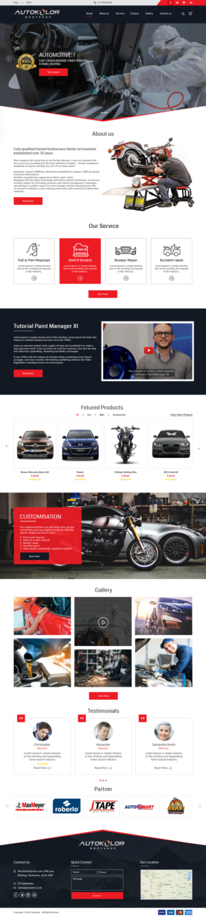  AUTOMOTIVE/ CAR REPAIRS / CRASH REPAIRS / PAINT SPRAYING AND PANEL BEATING | Web Design by bdesigner9