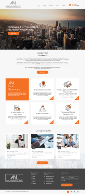 AN Valuations website redesign | Web Design by bdesigner9