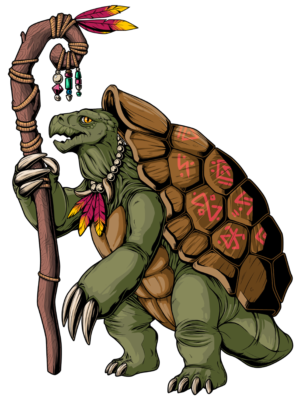 Turtle Person for Dungeons and Dragons | Graphic Design by Scelatio