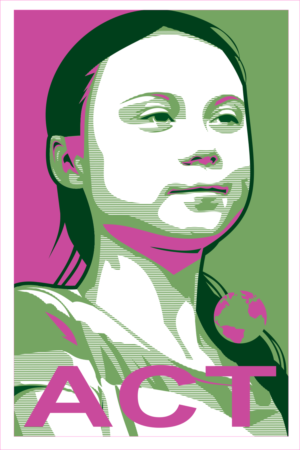 Greta Thunberg ACT Poster | Grafik-Design von kaiser77