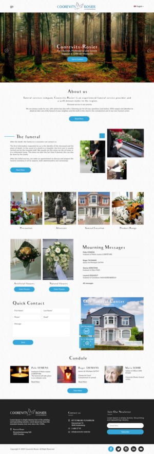 Funeral Service WebSite (Belgium) | Web Design by bdesigner9