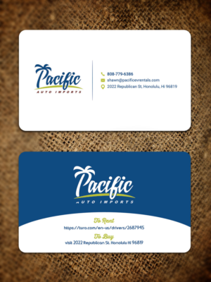 Business Card Design by Sandaruwan for Pacific Auto Imports | Design #22717137