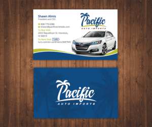 Pacific Auto Imports  | Business Card Design by Stylez Designz