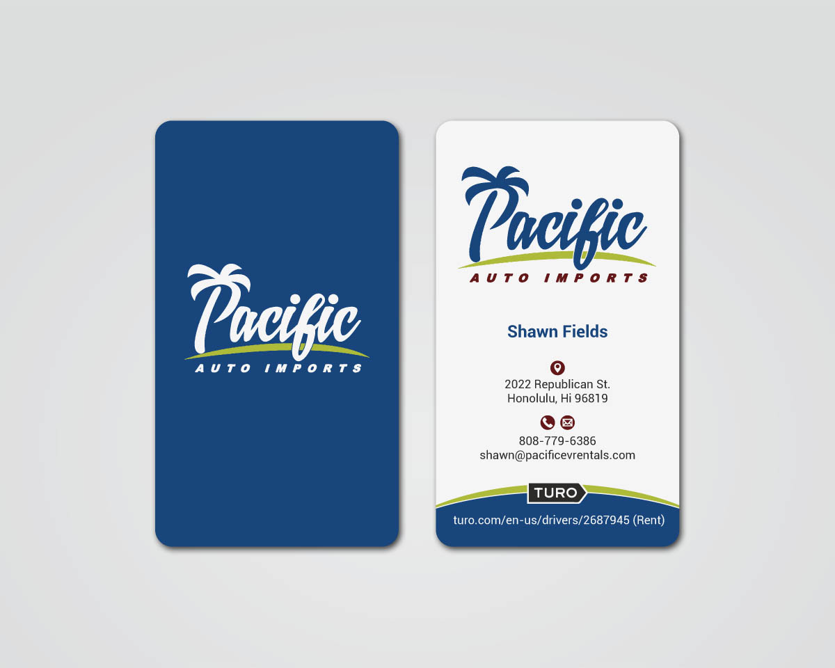 Business Card Design by MDesign for Pacific Auto Imports | Design #22723451