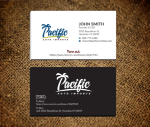 Business Card Design by Musa. A for Pacific Auto Imports | Design #22722319