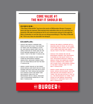 MBC Core Value Training Sheet Poster | Poster Design by Pinky 