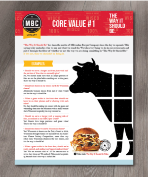 MBC Core Value Training Sheet Poster | Poster Design by alex989