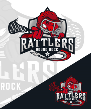 Round Rock Rattlers, with the word "Rattlers" displayed more prominently. | Logo Design by StudioD™