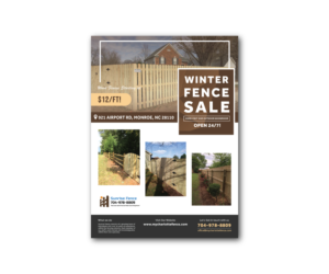 Fence Flyer to Attract More Sales During Winter | Flyer Design by Anggerism