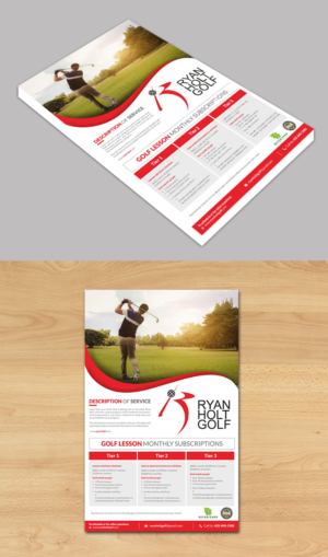 Golf Lesson Monthly Subscription Flyer | Flyer Design by ecorokerz