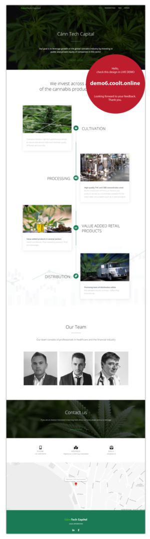 Website for Cannabis Investment Fund * | Web-Design von coo.lt