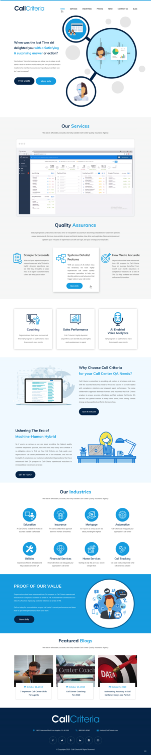 Wordpress Design by pb for Call Criteria | Design #22948789