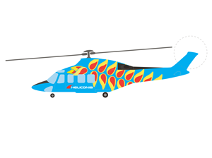 Helicopter company news a new design for a new type of helicopters | Graphic Design by bluejet