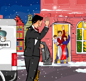 Annual holiday card for Mr. Timesaver | Illustration-Design von julia.gnedina