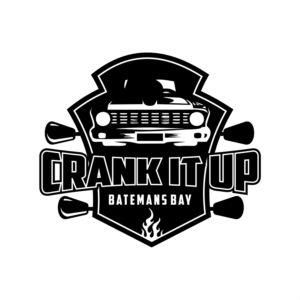 Crank It Up (primary text)  Batemans Bay (secondary text) | Logo-Design von ThiagoB