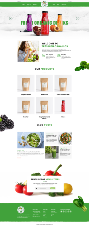 Tres Bien Organics | Web Design by pentaxial