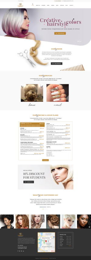 Downtown hair salon need trendy website | Web Design by pentaxial