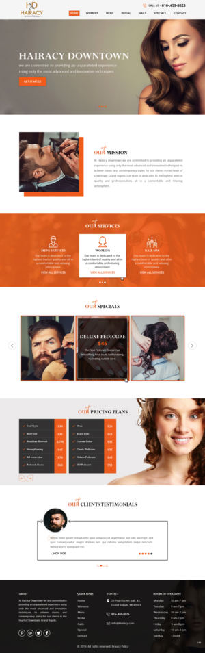 Web-Design von pb für Hairacy Downtown | Design #22992519