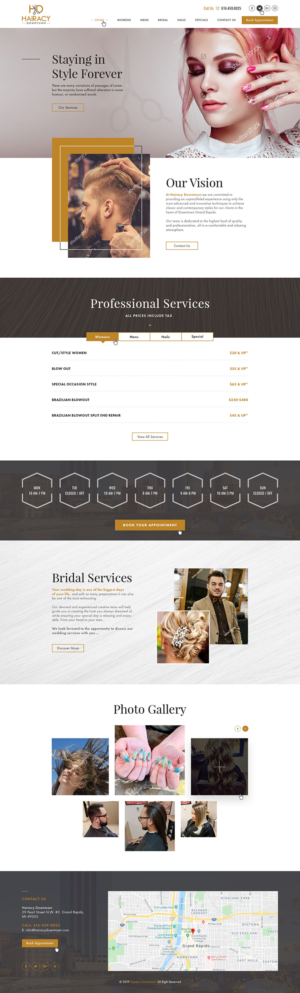 Web-Design von Ved Web Services für Hairacy Downtown | Design #22999010