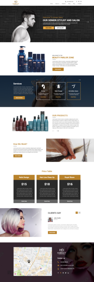 Web-Design von lemosys infotech für Hairacy Downtown | Design #23015539