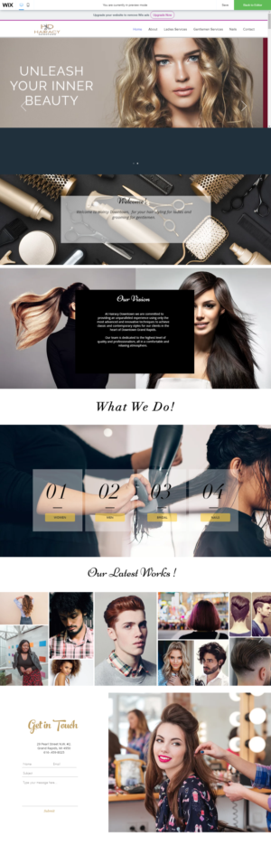 Web-Design von maggy2019 2 für Hairacy Downtown | Design #22996235