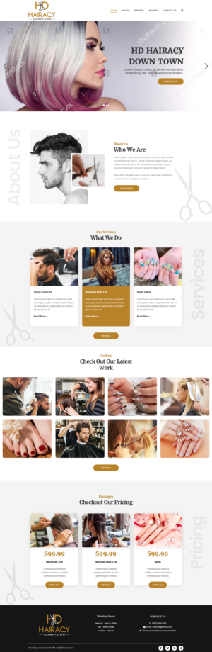 Web-Design von Factotum Designs für Hairacy Downtown | Design #23008282