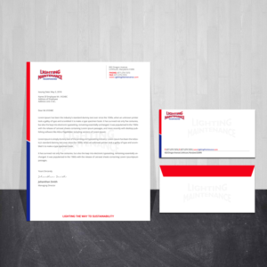 Letterhead Design by Creations Box 2015 for Lighting Maintenance Inc | Design #22997559