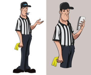 Drawing - A Cartoon Referee from my Lease Review Website | Illustration Design by Cody Rostron